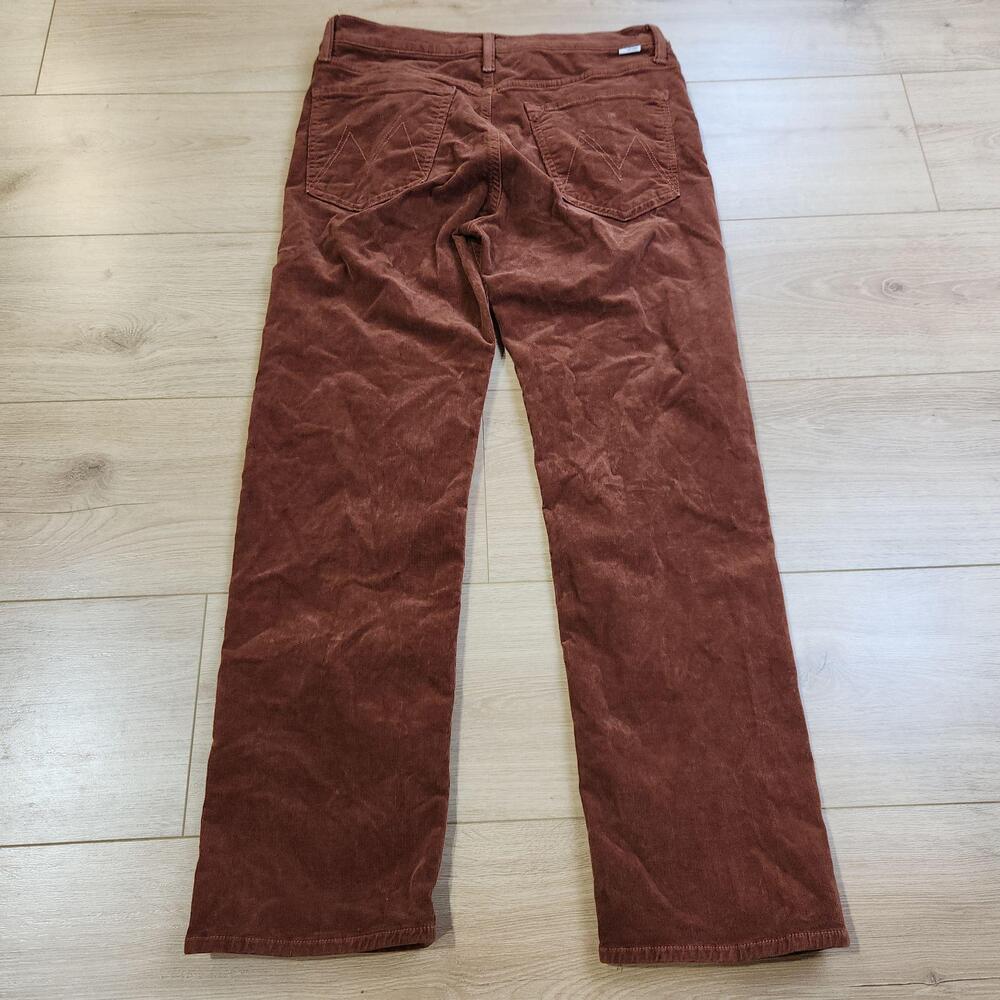 Mother The Tomcat Ankle Corduroy Pants Womens 28 Friar Brown Straight Leg - Picture 2 of 10